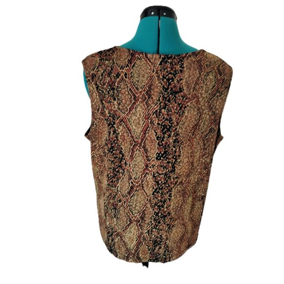 Laura Ashley Woman's Sleeveless V-neck Blouse Large - Picture 7 of 11